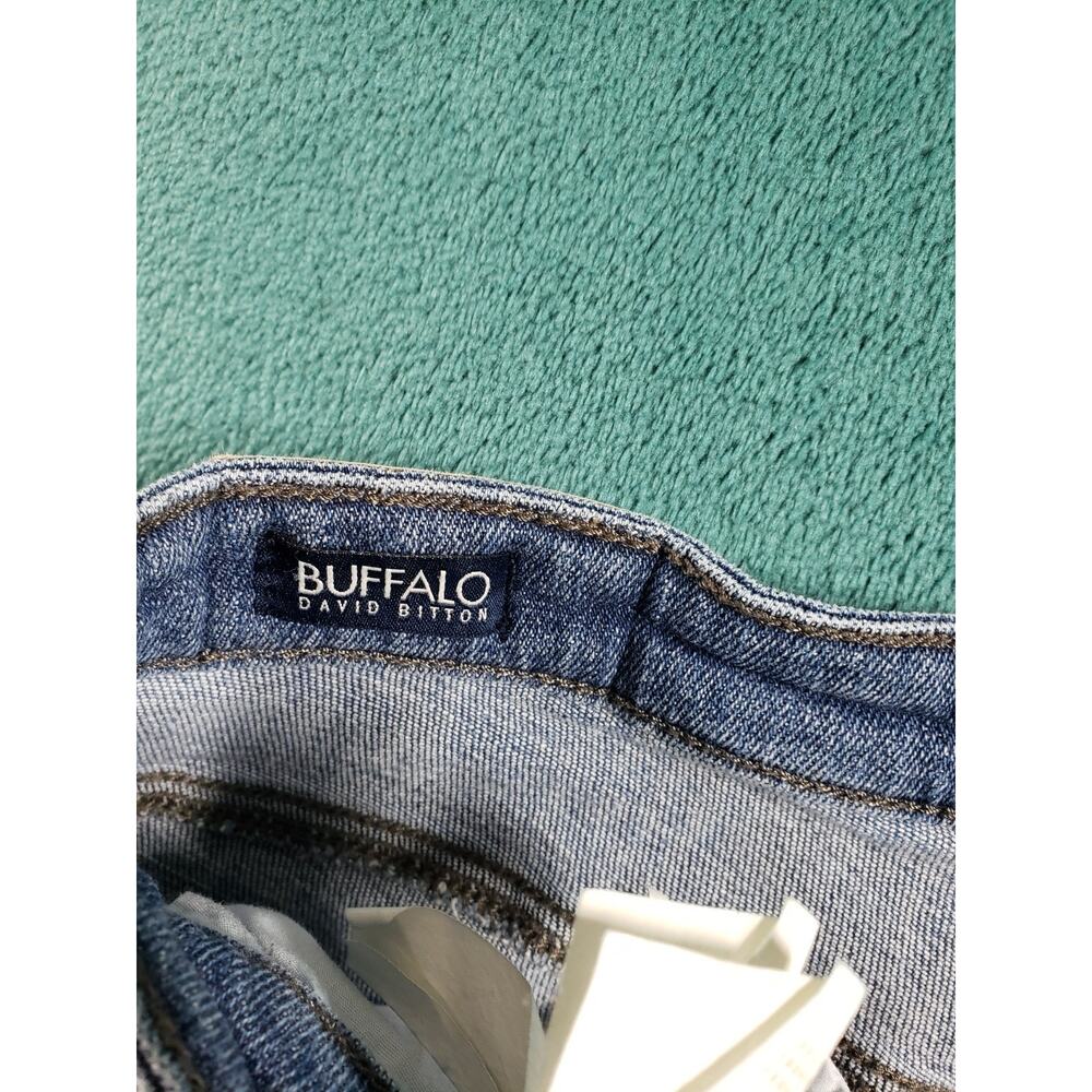 Buffalo Jeans Sz 31 Womens Blue Denim Stretch Pants Mid Rise Alexa Slim Straight - Picture 3 of 14